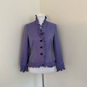Adrianna Papell Lavender Ruffled Evening Jacket